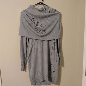 Victoria's Secret Fold Over Sweat Dress With Jewels